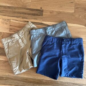 4T Navy, Gray, and Khaki Quick Dry Chino Shorts Set